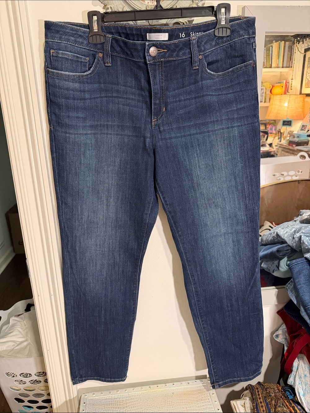 LC Lauren Conrad Dark Blue Skinny Jeans